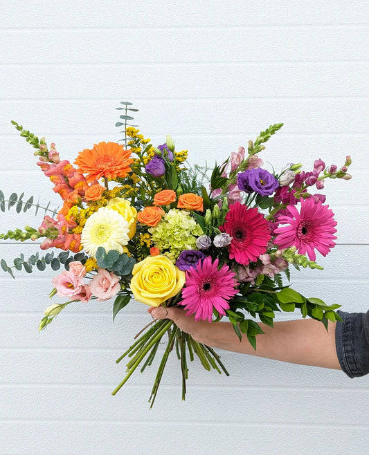 hand tied mixed seasonal bouquet - designers choice